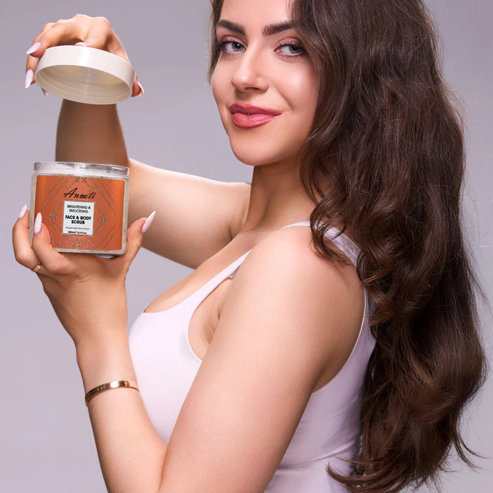 Brightening & Smoothing Face & Body Scrub Infused with Rice Extract - 500ml