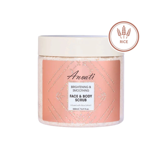 Brightening & Smoothing Face & Body Scrub Infused with Rice Extract - 500ml