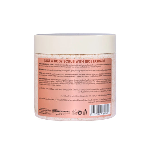 Brightening & Smoothing Face & Body Scrub Infused with Rice Extract