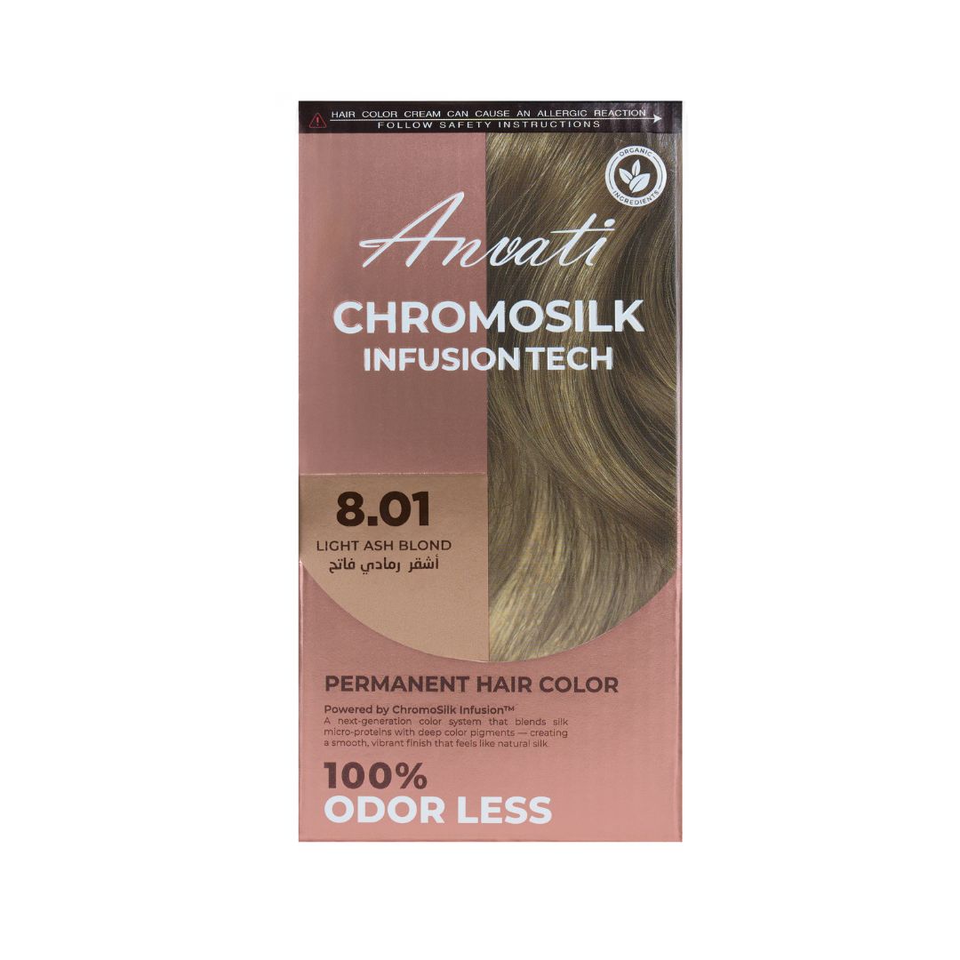 Chromosilk Infusiontech Permanent Hair Color – Light Ash Blond 8.01