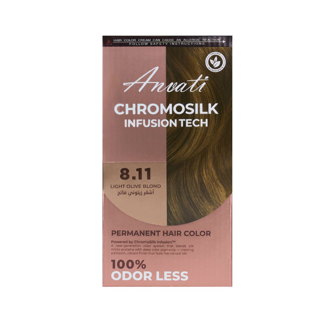 Chromosilk Infusiontech Permanent Hair Color – Light Olive Blond 8.11