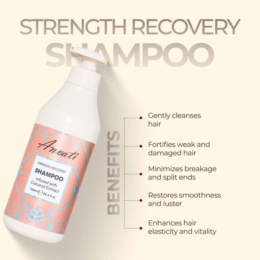 Strength Recovery Shampoo Infused with Coconut Extract