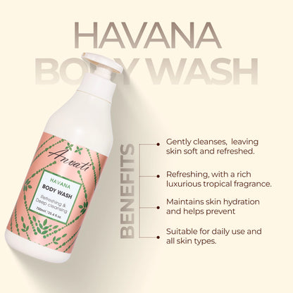 Havana Body Wash Refreshing & Deep Cleansing - 750ml