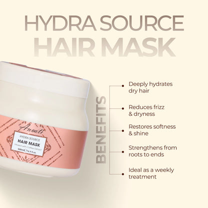 Hydra Source Hair Mask Infused with Coffee Extract - 500ml