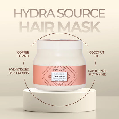 Hydra Source Hair Mask Infused with Coffee Extract - 500ml