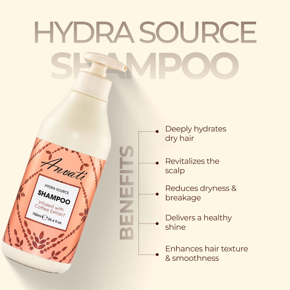 Hydra Source Shampoo Infused with Coffee Extract