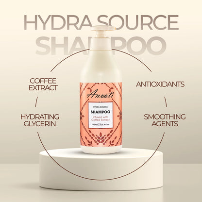 Hydra Source Shampoo Infused with Coffee Extract - 750ml