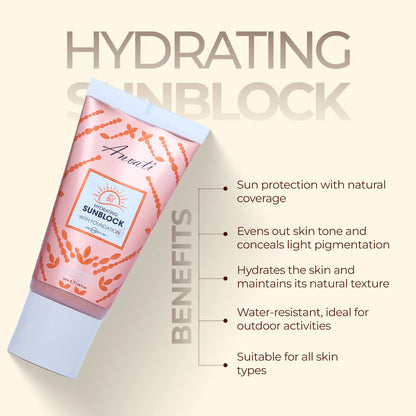 SPF+ 50 Hydrating Sunblock With Foundation - 50ml