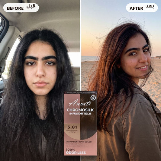 Chromosilk Dubai Chocolate 5.81 – before and after with the box