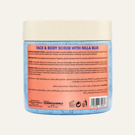 Face & Body Scrub With Nilla Blue - Anvati Beauty