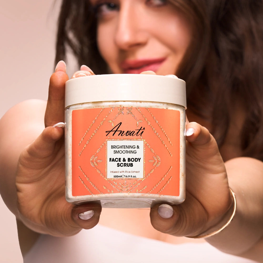 Brightening & Smoothing Face & Body Scrub Infused with Rice Extract - 500ml